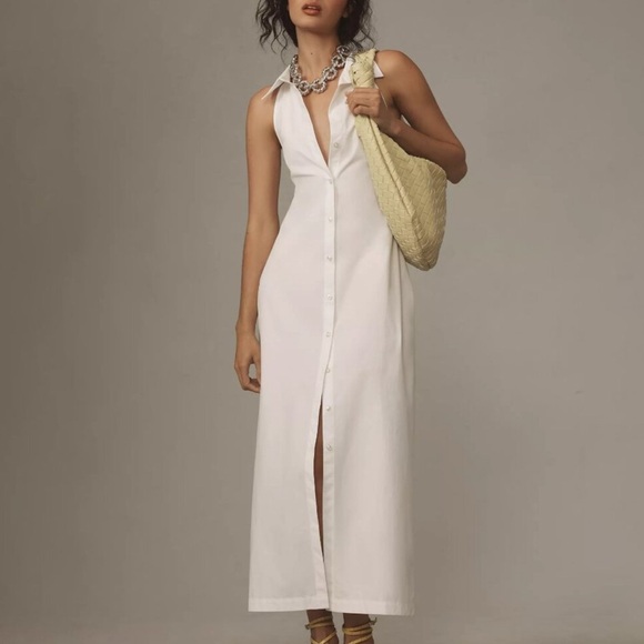 Anthropologie Maeve White Elastic Detail - Picture 3 of 7